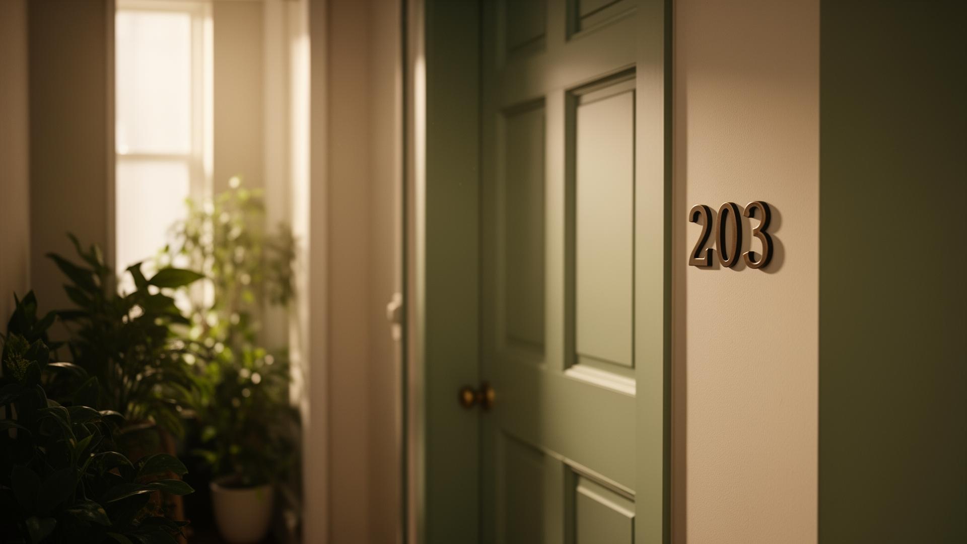Porta do apartamento 203
